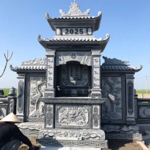 Mẫu Lăng cánh 2 mái đẹp chạm khắc tinh sảo